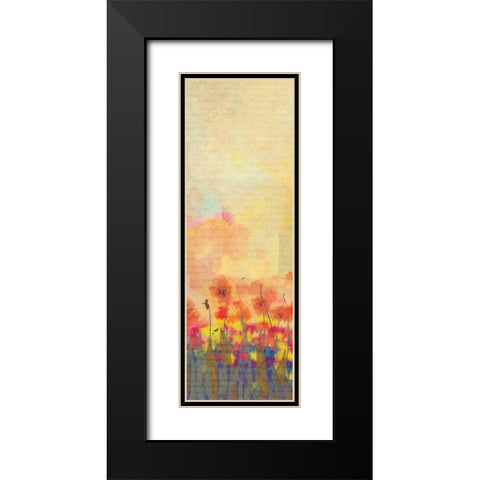 Poppies B Black Modern Wood Framed Art Print with Double Matting by Allen, Kimberly