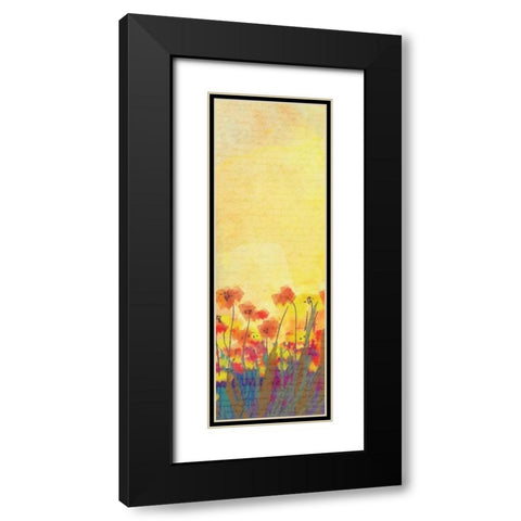 Poppies C Black Modern Wood Framed Art Print with Double Matting by Allen, Kimberly