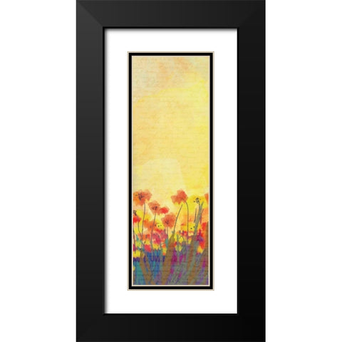 Poppies C Black Modern Wood Framed Art Print with Double Matting by Allen, Kimberly