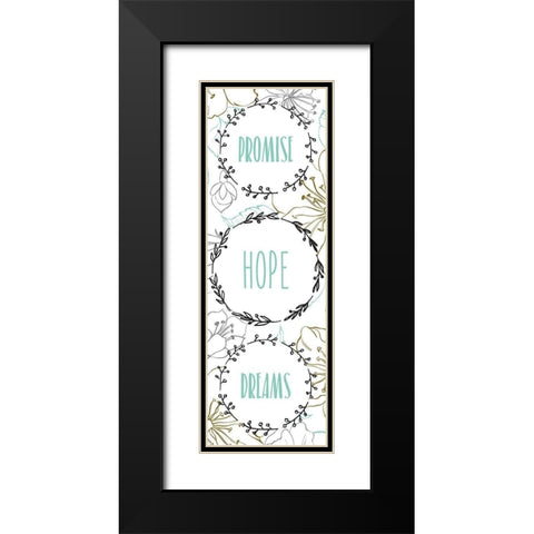 Beginnings 5 Black Modern Wood Framed Art Print with Double Matting by Kimberly, Allen
