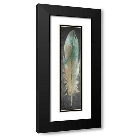 Feathered Love 1 Black Modern Wood Framed Art Print with Double Matting by Allen, Kimberly