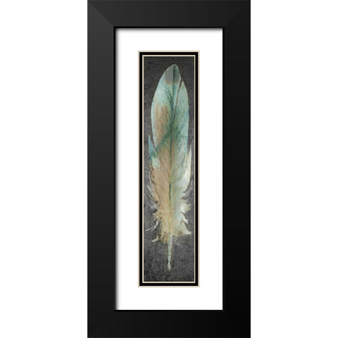 Feathered Love 1 Black Modern Wood Framed Art Print with Double Matting by Allen, Kimberly