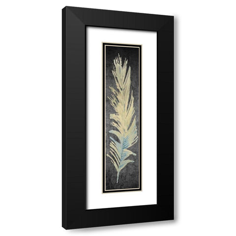 Feather on Black 3 Black Modern Wood Framed Art Print with Double Matting by Allen, Kimberly