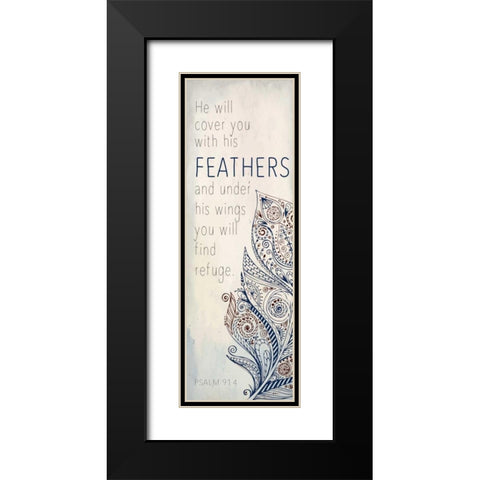 He Will Black Modern Wood Framed Art Print with Double Matting by Allen, Kimberly