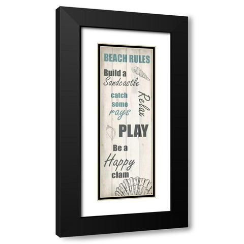 Beach 1 Black Modern Wood Framed Art Print with Double Matting by Allen, Kimberly