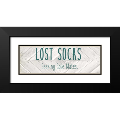 Laundry Lost Socks Black Modern Wood Framed Art Print with Double Matting by Allen, Kimberly