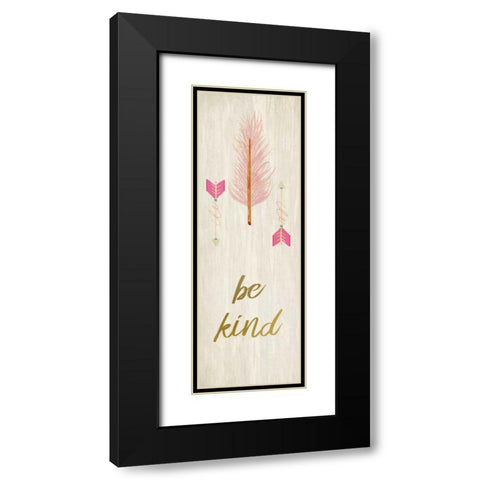 Be Kind Black Modern Wood Framed Art Print with Double Matting by Allen, Kimberly