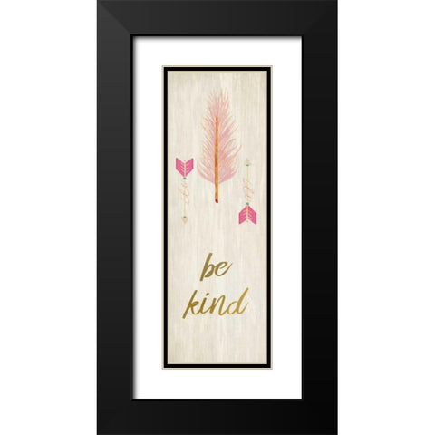 Be Kind Black Modern Wood Framed Art Print with Double Matting by Allen, Kimberly