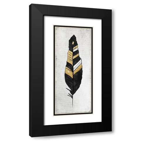 Feathered Griffin 3 Black Modern Wood Framed Art Print with Double Matting by Allen, Kimberly