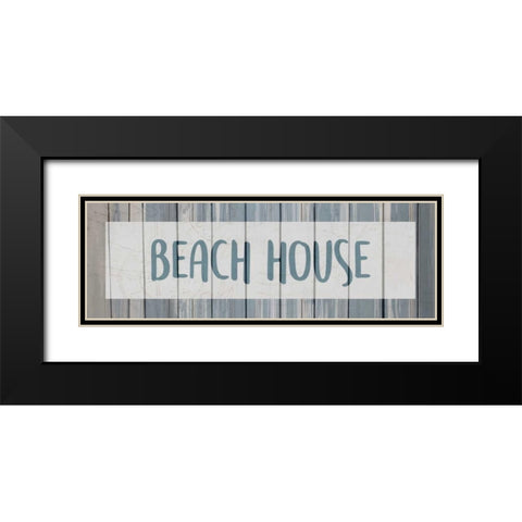 Beach House Black Modern Wood Framed Art Print with Double Matting by Allen, Kimberly