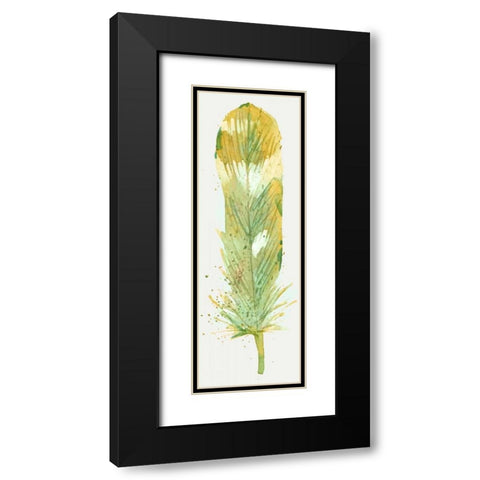 Feather Bright 1 Black Modern Wood Framed Art Print with Double Matting by Allen, Kimberly