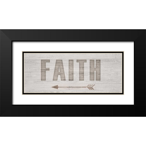 Carved Faith Black Modern Wood Framed Art Print with Double Matting by Allen, Kimberly