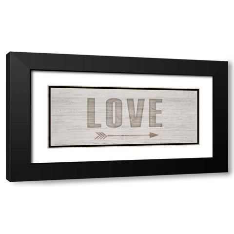 Carved Love Black Modern Wood Framed Art Print with Double Matting by Allen, Kimberly
