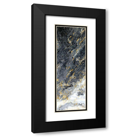 Gold Flecks Mood Black Modern Wood Framed Art Print with Double Matting by Allen, Kimberly