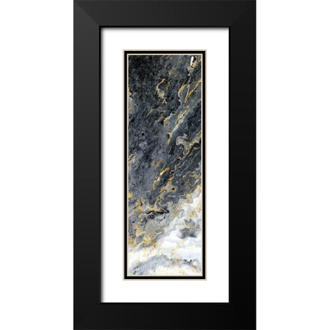 Gold Flecks Mood Black Modern Wood Framed Art Print with Double Matting by Allen, Kimberly