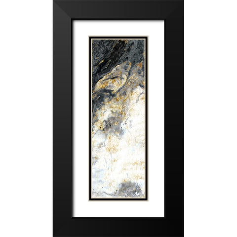 Gold Flecks Mood 2 Black Modern Wood Framed Art Print with Double Matting by Allen, Kimberly