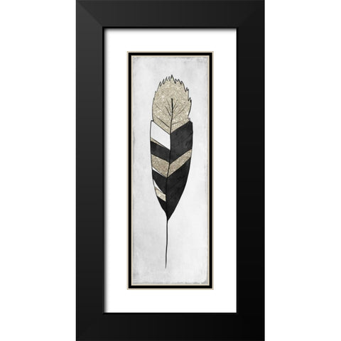 White Feathered 2 Black Modern Wood Framed Art Print with Double Matting by Allen, Kimberly