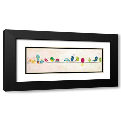 On the Wire 1 Black Modern Wood Framed Art Print with Double Matting by Allen, Kimberly