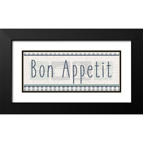 Bon Appetit Black Modern Wood Framed Art Print with Double Matting by Kimberly, Allen