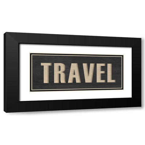 Travel Black Modern Wood Framed Art Print with Double Matting by Kimberly, Allen