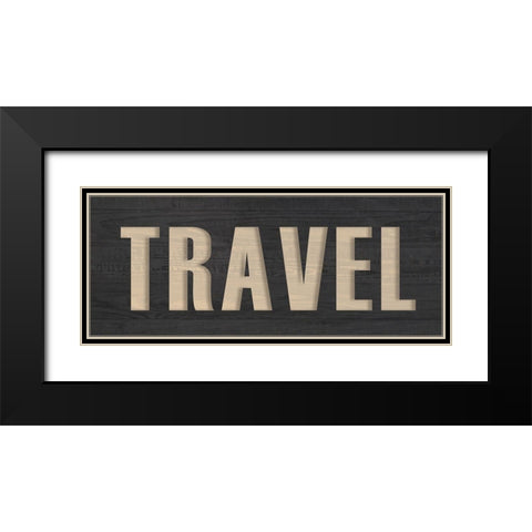 Travel Black Modern Wood Framed Art Print with Double Matting by Kimberly, Allen