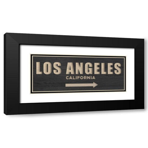 LA Black Modern Wood Framed Art Print with Double Matting by Kimberly, Allen