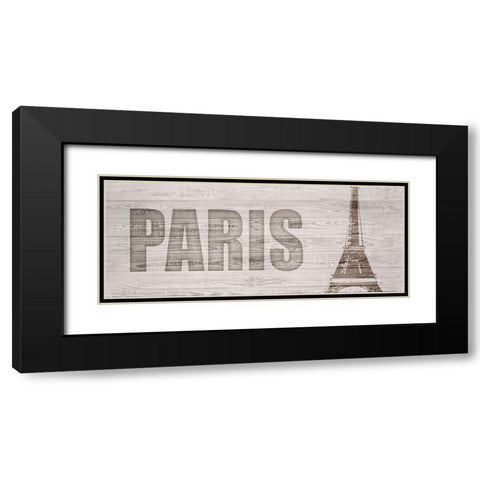 Paris Black Modern Wood Framed Art Print with Double Matting by Kimberly, Allen