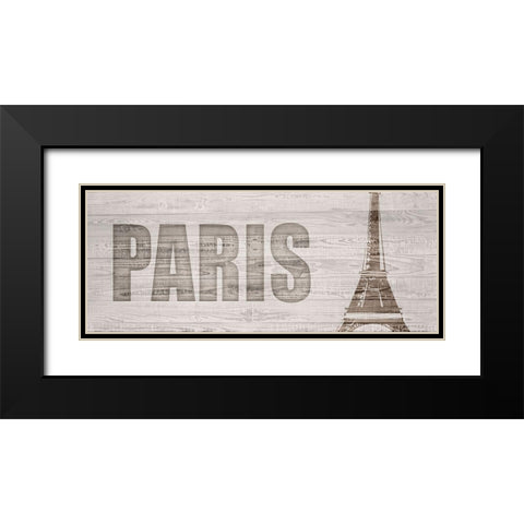 Paris Black Modern Wood Framed Art Print with Double Matting by Kimberly, Allen