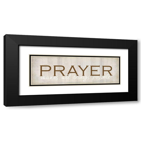 Prayer v2 Black Modern Wood Framed Art Print with Double Matting by Kimberly, Allen