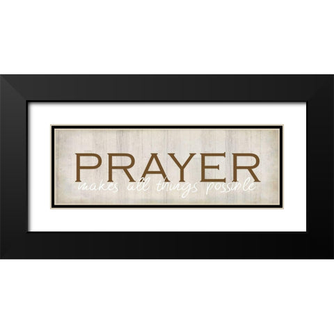 Prayer v2 Black Modern Wood Framed Art Print with Double Matting by Kimberly, Allen