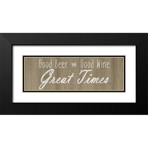Great Time v2 Black Modern Wood Framed Art Print with Double Matting by Kimberly, Allen