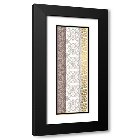 Ornamental B Black Modern Wood Framed Art Print with Double Matting by Kimberly, Allen
