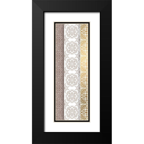Ornamental B Black Modern Wood Framed Art Print with Double Matting by Kimberly, Allen
