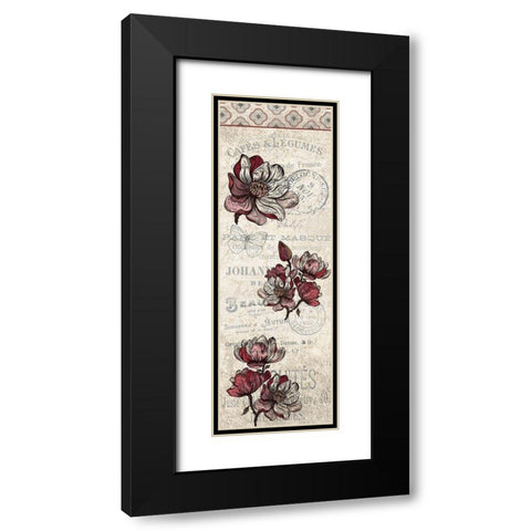 Magnolia Panel Black Modern Wood Framed Art Print with Double Matting by Kimberly, Allen