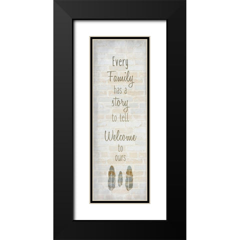 Family D Black Modern Wood Framed Art Print with Double Matting by Kimberly, Allen