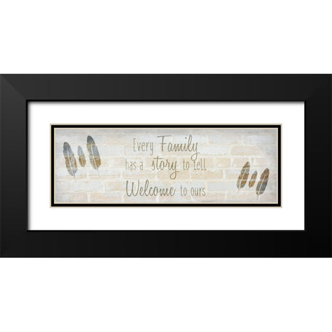 Family E Black Modern Wood Framed Art Print with Double Matting by Kimberly, Allen