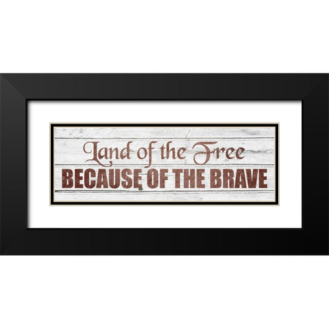 Land of the Free Black Modern Wood Framed Art Print with Double Matting by Kimberly, Allen