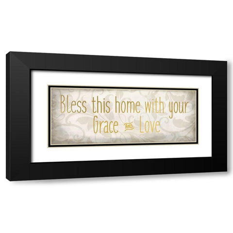 Bless this Home Black Modern Wood Framed Art Print with Double Matting by Kimberly, Allen