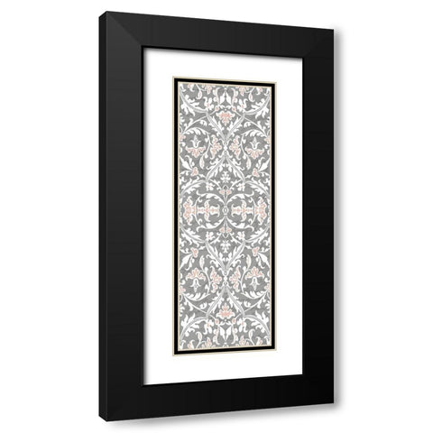 Hydrangea Paris Grey Panel 1 Black Modern Wood Framed Art Print with Double Matting by Kimberly, Allen