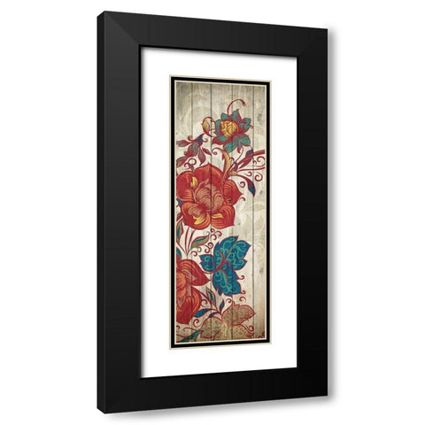 Floral Spice Panel 2 Black Modern Wood Framed Art Print with Double Matting by Kimberly, Allen