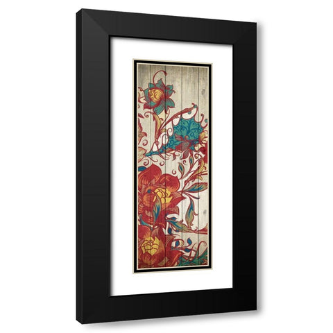 Floral Spice Panel 3 Black Modern Wood Framed Art Print with Double Matting by Kimberly, Allen