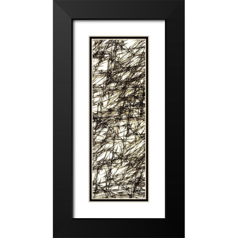 Cross Hatched 2 Black Modern Wood Framed Art Print with Double Matting by Kimberly, Allen