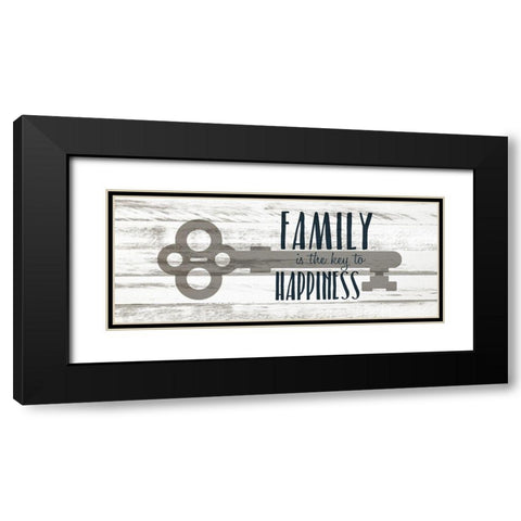 The Key to Happiness Black Modern Wood Framed Art Print with Double Matting by Kimberly, Allen