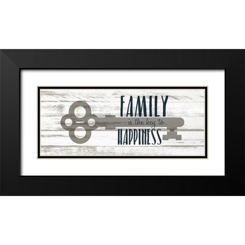 The Key to Happiness Black Modern Wood Framed Art Print with Double Matting by Kimberly, Allen