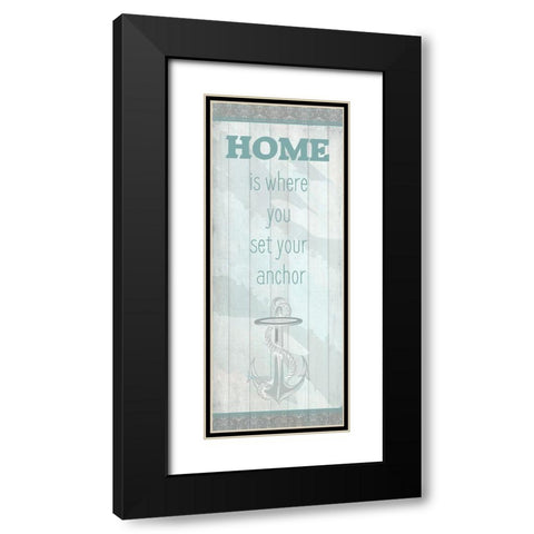 Sea Shell Panel Black Modern Wood Framed Art Print with Double Matting by Kimberly, Allen