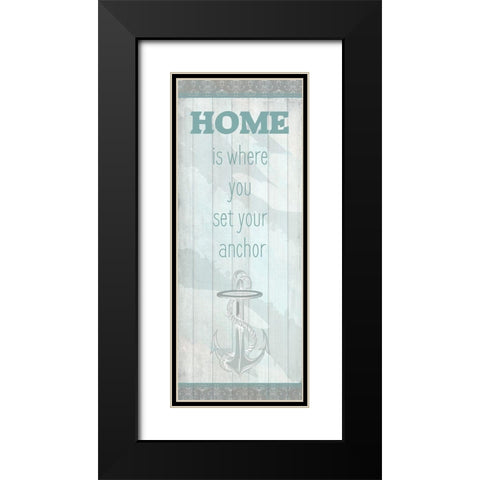 Sea Shell Panel Black Modern Wood Framed Art Print with Double Matting by Kimberly, Allen