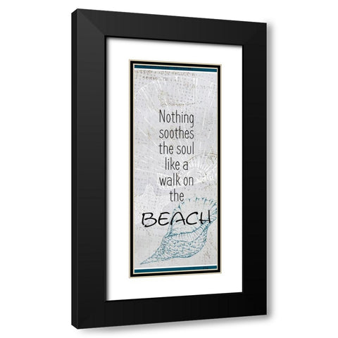 Vintage Shells Panel Black Modern Wood Framed Art Print with Double Matting by Kimberly, Allen
