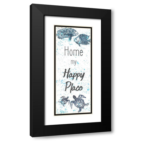 Spaltter Panel Black Modern Wood Framed Art Print with Double Matting by Kimberly, Allen