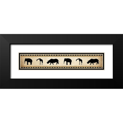 On Safari Black Modern Wood Framed Art Print with Double Matting by Kimberly, Allen