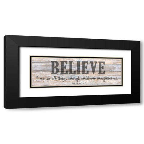 Verse Panel A Black Modern Wood Framed Art Print with Double Matting by Kimberly, Allen